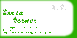 maria verner business card